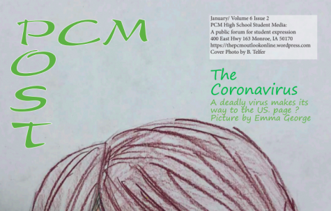 The final cover for the PCM Post. I never got to finish my work on it before the school closed down for COVID-19