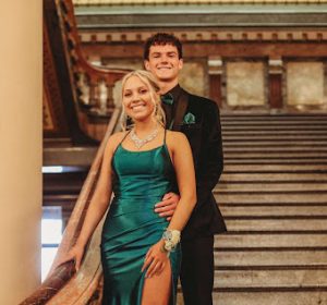 Seniors Gabbie Brundage and Trey Broderson 