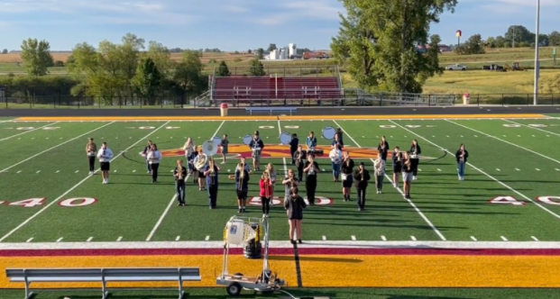 The PCM marching band prictices every day before school at 7 a.m.