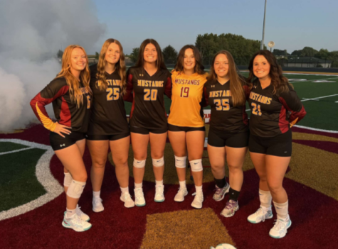 Volleyball senior pictures from earlier this year. From left: Sylar Burns, Riley Johannes, Joslin Briles, RaeAnn Duinink, Jaden Fairbanks and Sidney Shaver. 