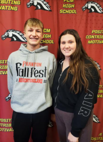 November Students of the Month Rylee Gallaher and Jack Eighmey.