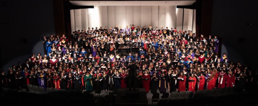 The large group mixed choir at the Meistersinger Honor Choir Festival Concert.
