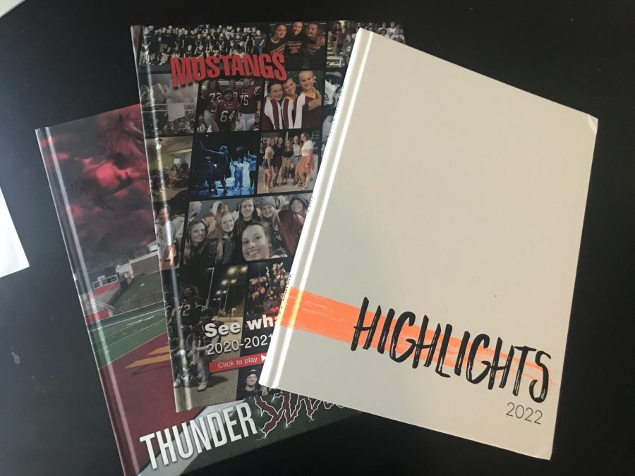 PCM Yearbooks from previous years. They all follow the same layout: fall, winter, spring and summer coverage followed by school pictures. 