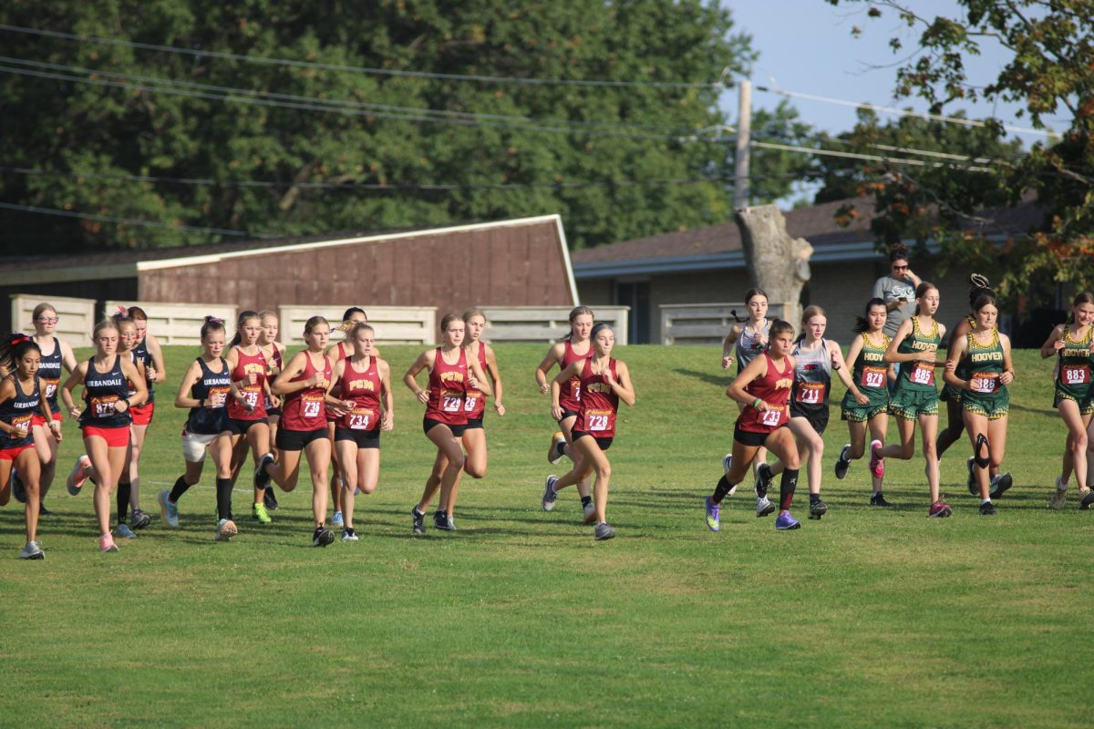 The PCM Mustang Cross Country team starting their race on their home invitational on 9/18 
Photo taken by: Jayden Fridley