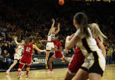 Caitlin Clark puts up the game winning shot vs. Indiana in 2023