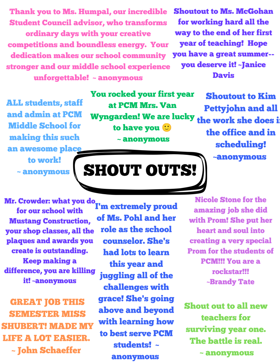Shout Outs for PCM School Districts