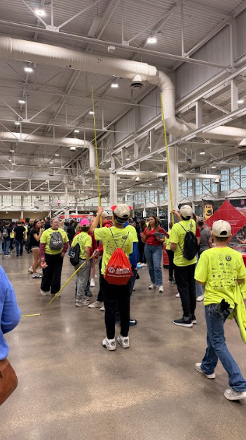 PCM sophomores at the Build My Future Career Fair at the Iowa State Fairgrounds on Wednesday, April 15. 